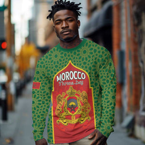 Personalized Morocco Fete du Trone Long Sleeve Shirt King Lion