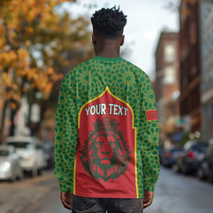 Personalized Morocco Fete du Trone Long Sleeve Shirt King Lion