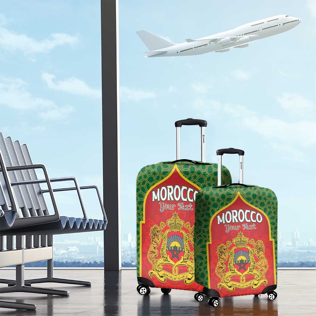 Personalized Morocco Fete du Trone Luggage Cover King Lion