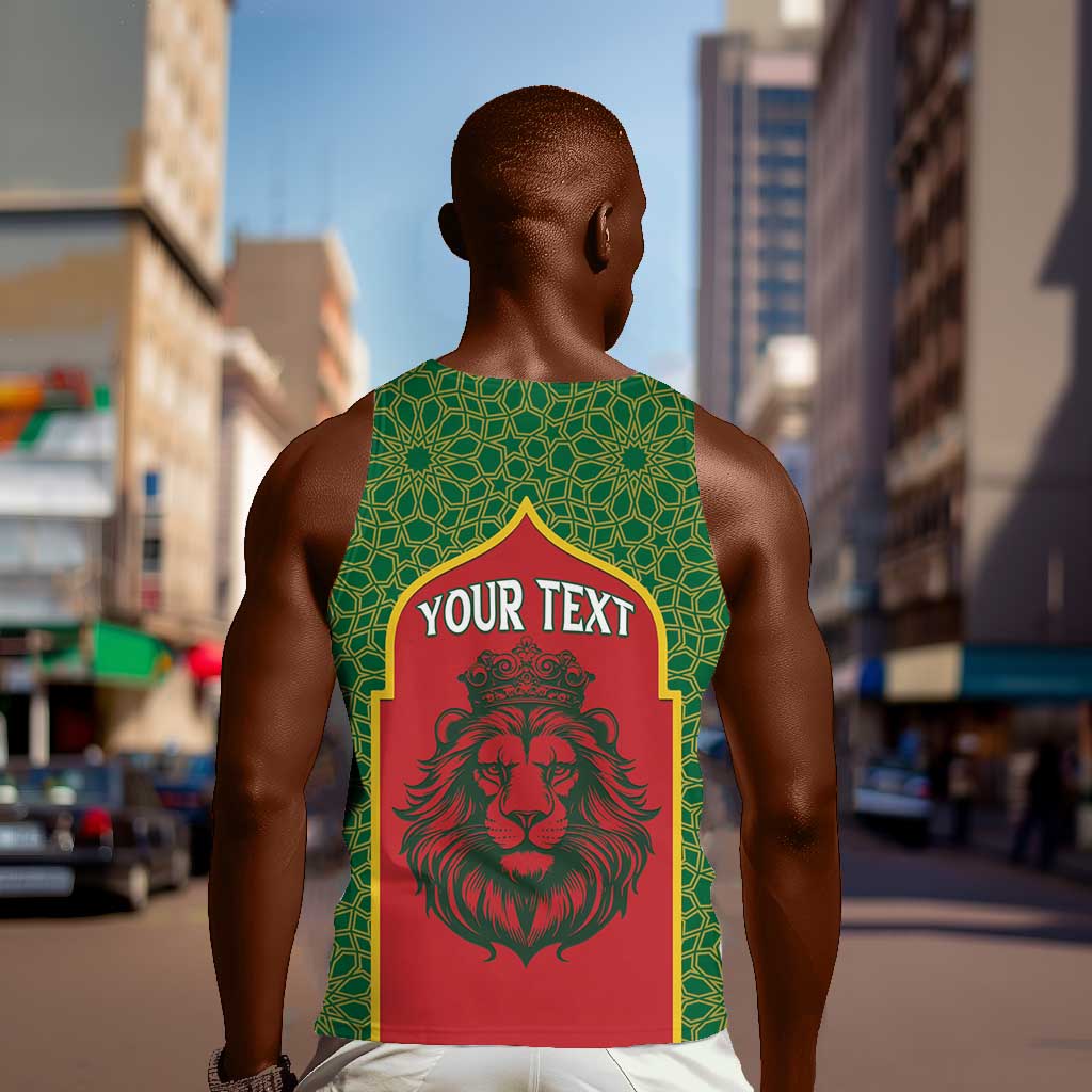 Personalized Morocco Fete du Trone Men Tank Top King Lion