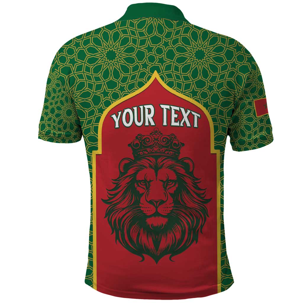 Personalized Morocco Fete du Trone Polo Shirt King Lion