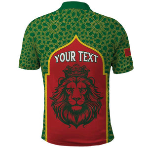 Personalized Morocco Fete du Trone Polo Shirt King Lion