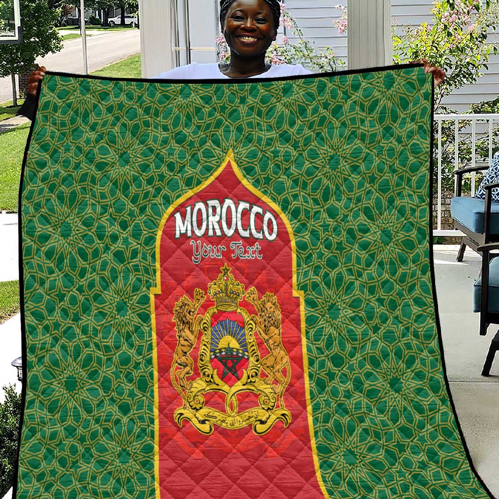Personalized Morocco Fete du Trone Quilt King Lion
