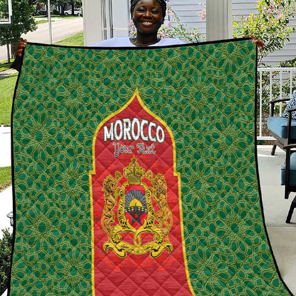 Personalized Morocco Fete du Trone Quilt King Lion