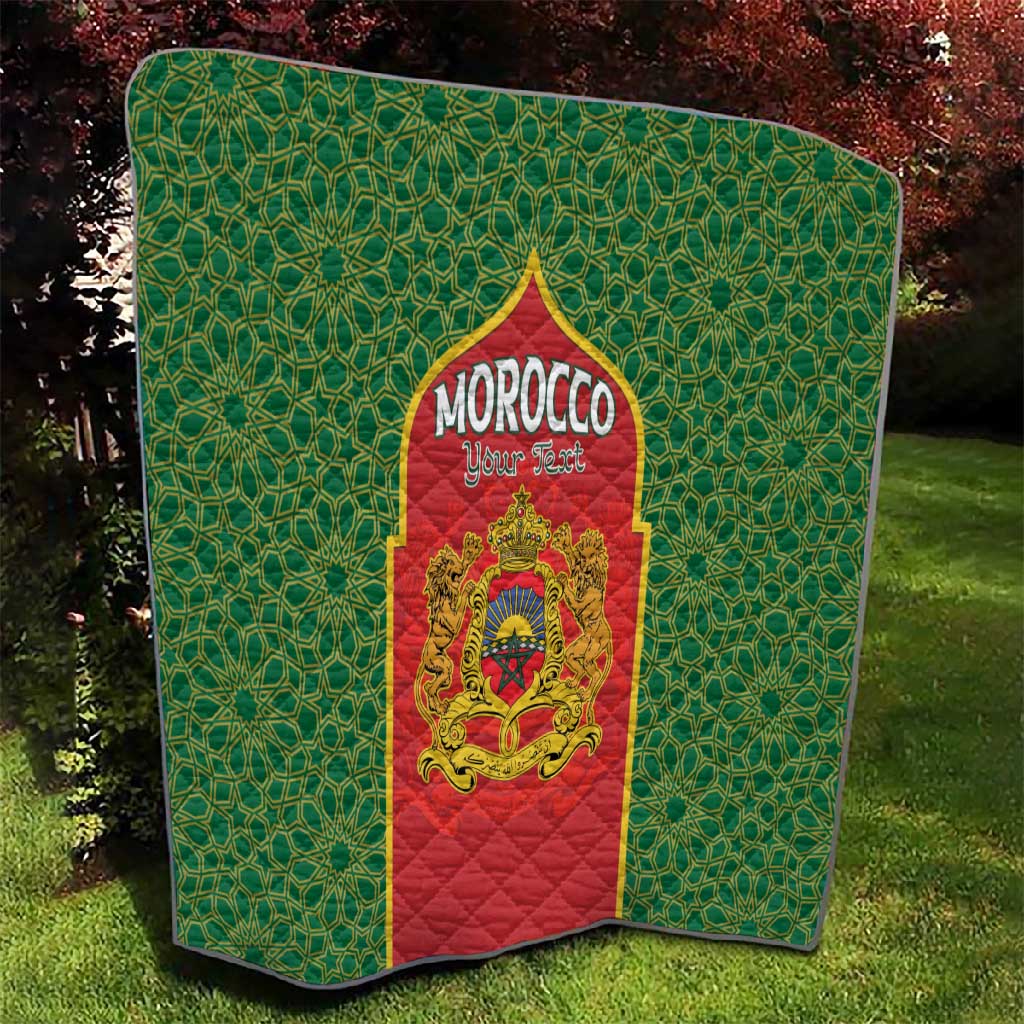 Personalized Morocco Fete du Trone Quilt King Lion