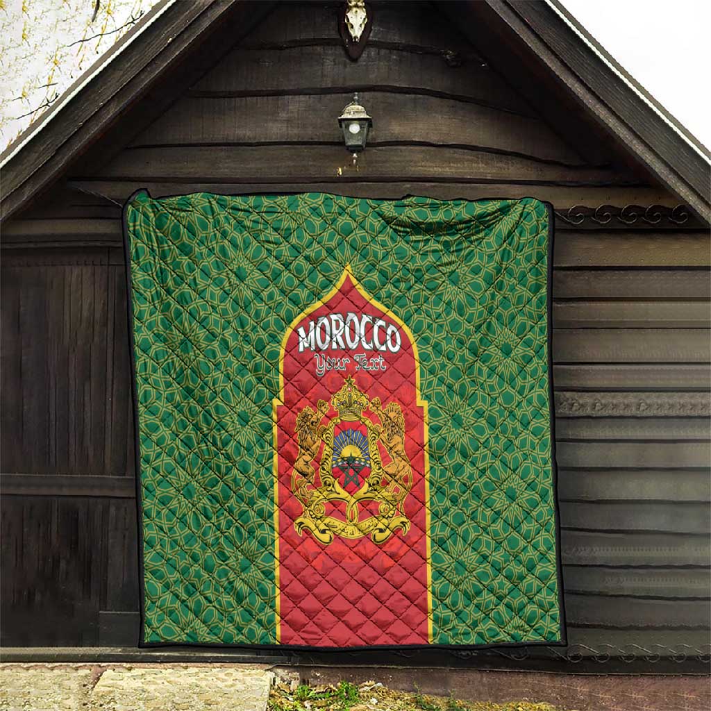 Personalized Morocco Fete du Trone Quilt King Lion