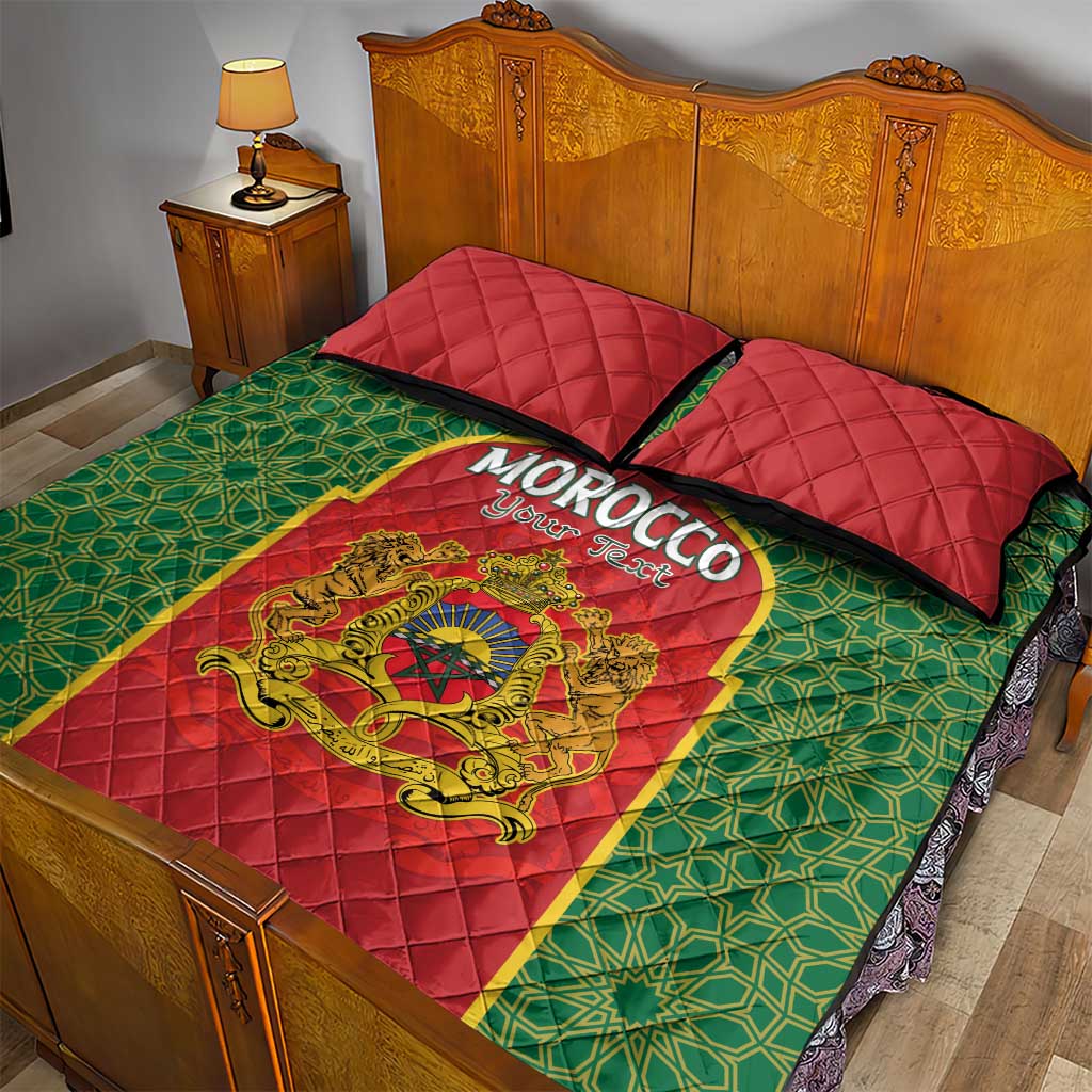 Personalized Morocco Fete du Trone Quilt Bed Set King Lion