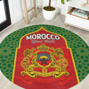 Personalized Morocco Fete du Trone Round Carpet King Lion