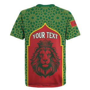 Personalized Morocco Fete du Trone Rugby Jersey King Lion