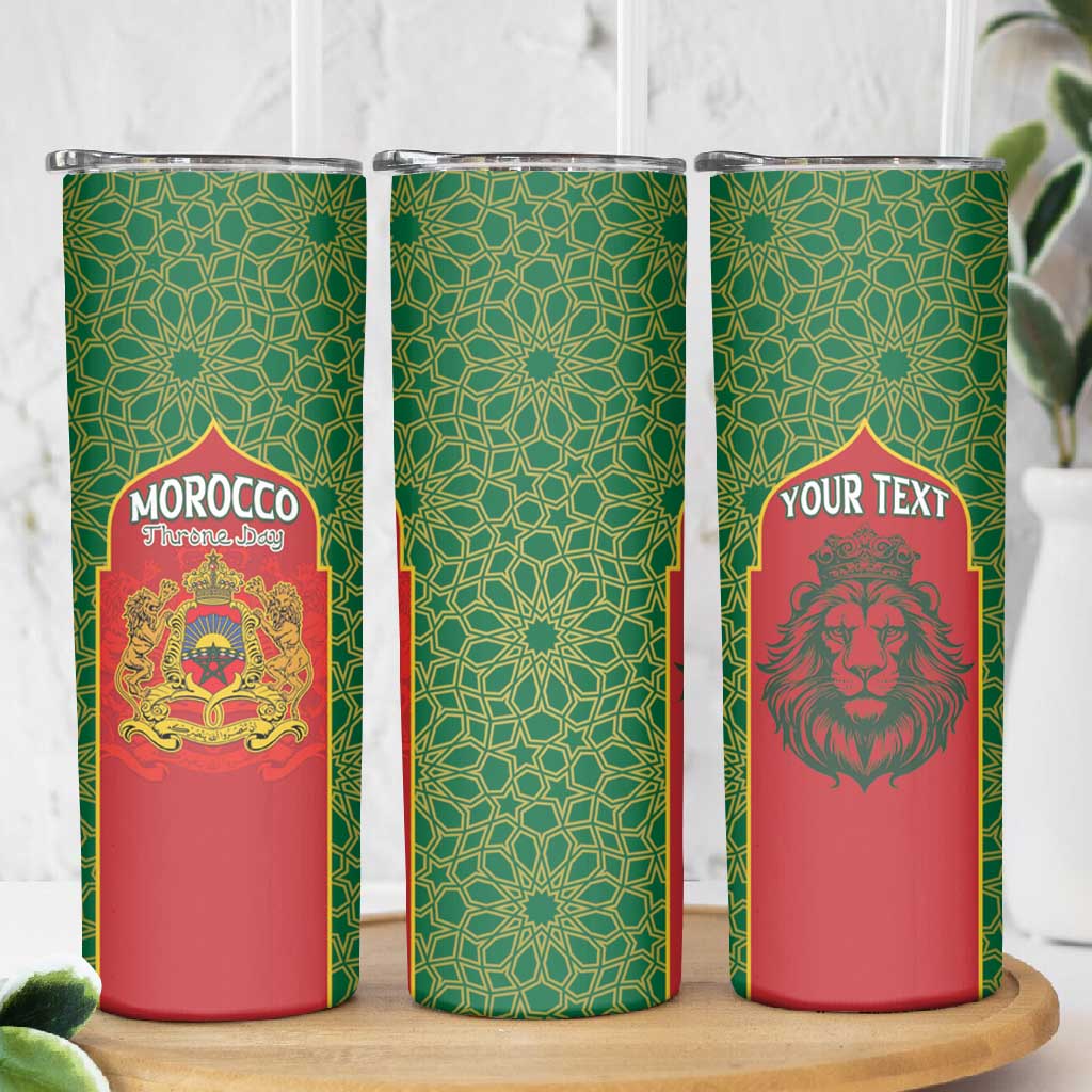 Personalized Morocco Fete du Trone Skinny Tumbler King Lion