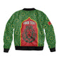 Personalized Morocco Fete du Trone Sleeve Zip Bomber Jacket King Lion