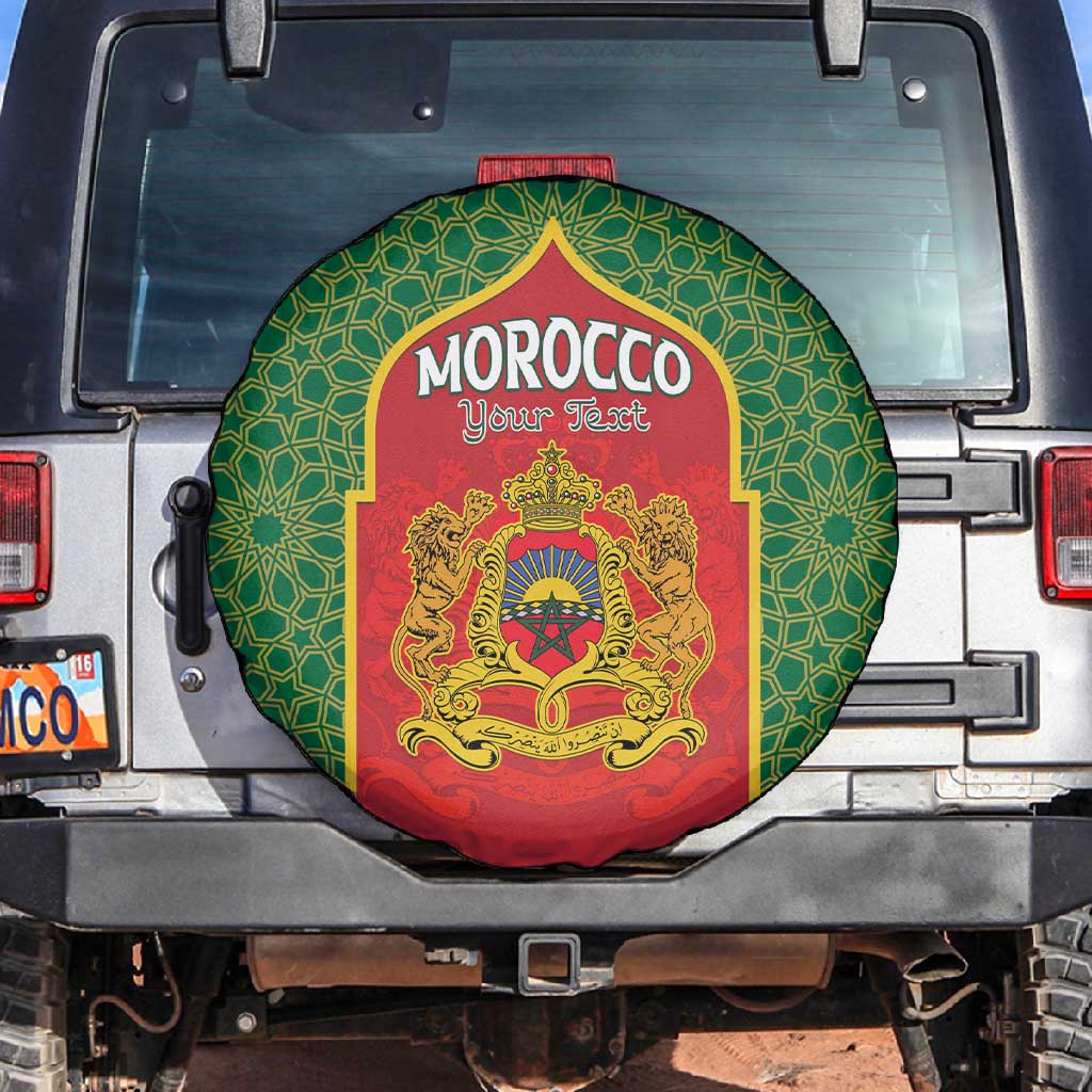 Personalized Morocco Fete du Trone Spare Tire Cover King Lion