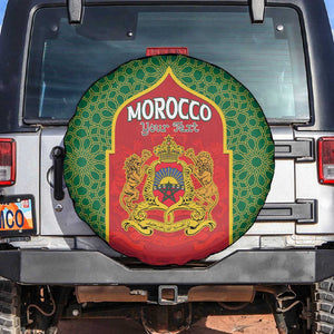 Personalized Morocco Fete du Trone Spare Tire Cover King Lion