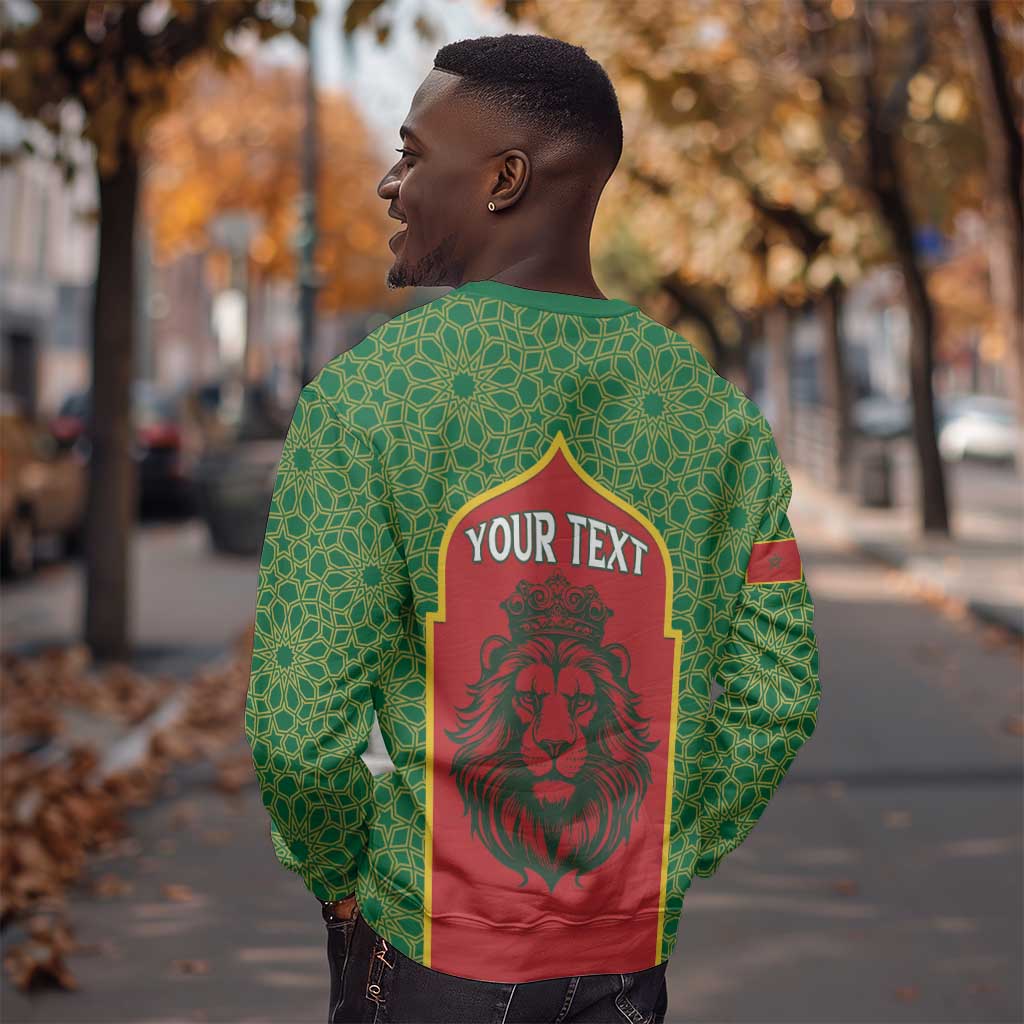 Personalized Morocco Fete du Trone Sweatshirt King Lion