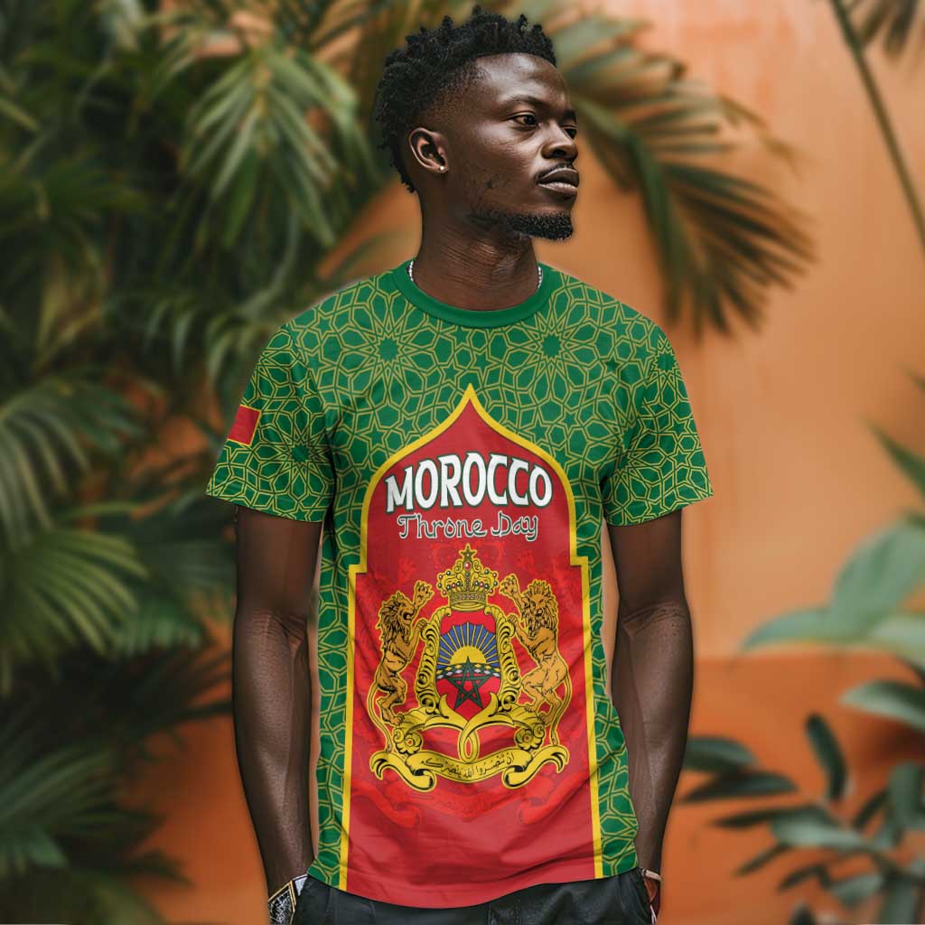 Personalized Morocco Fete du Trone T shirt King Lion