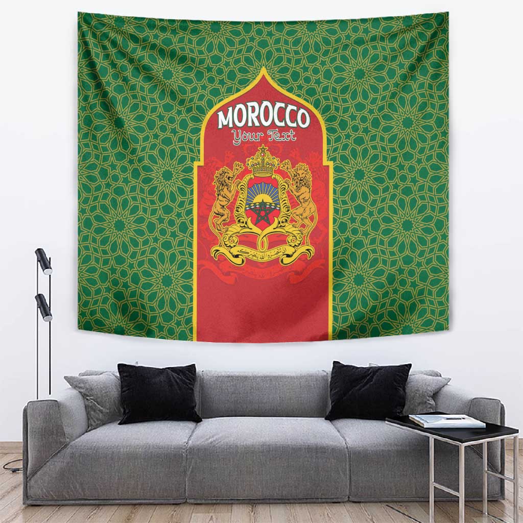 Personalized Morocco Fete du Trone Tapestry King Lion