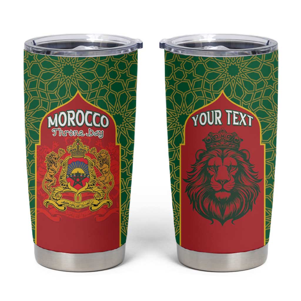 Personalized Morocco Fete du Trone Tumbler Cup King Lion