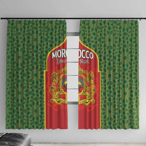Personalized Morocco Fete du Trone Window Curtain King Lion