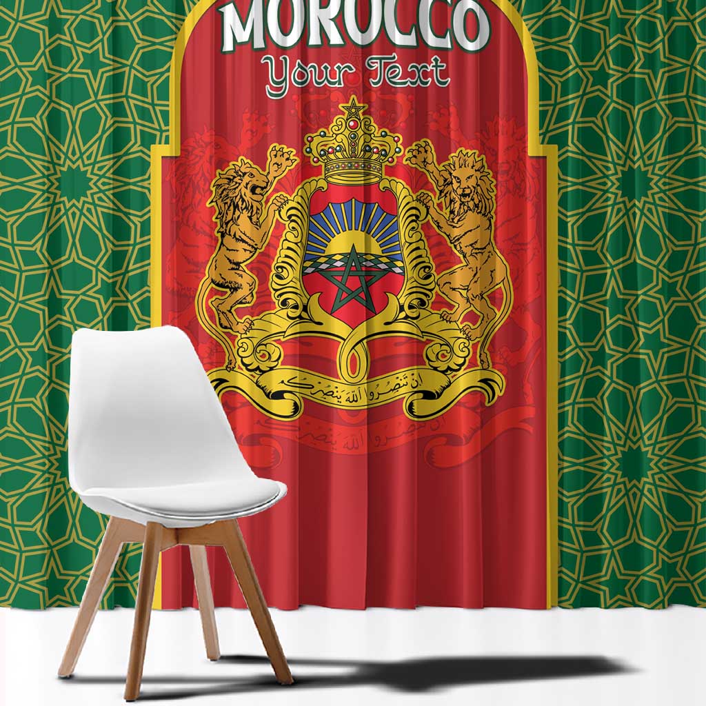 Personalized Morocco Fete du Trone Window Curtain King Lion