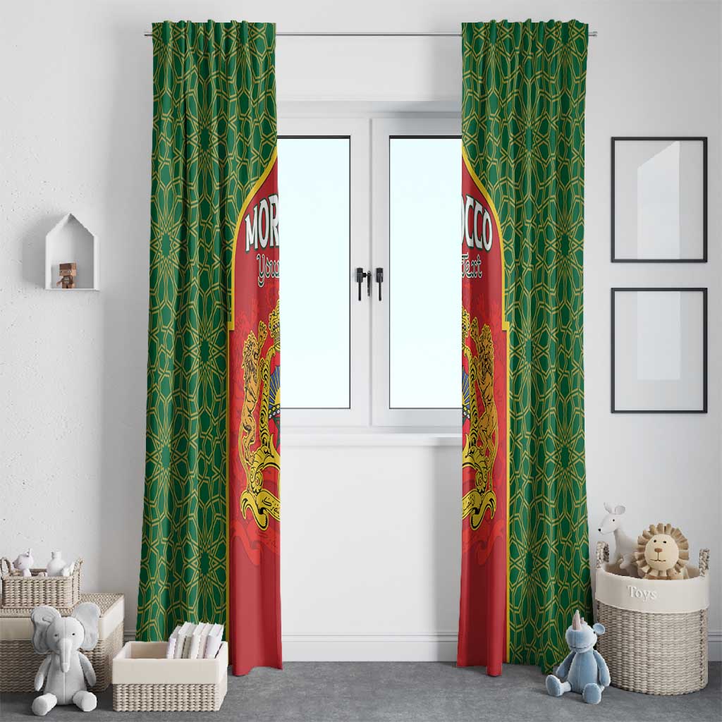Personalized Morocco Fete du Trone Window Curtain King Lion