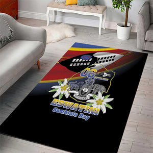 Eswatini Somhlolo Day Area Rug Coat Of Arms With Map - African Pride
