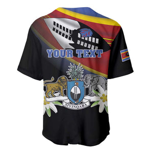 Personalized Eswatini Somhlolo Day Baseball Jersey Coat Of Arms With Map - African Pride