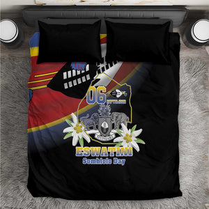 Eswatini Somhlolo Day Bedding Set Coat Of Arms With Map - African Pride