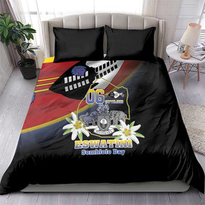 Eswatini Somhlolo Day Bedding Set Coat Of Arms With Map - African Pride