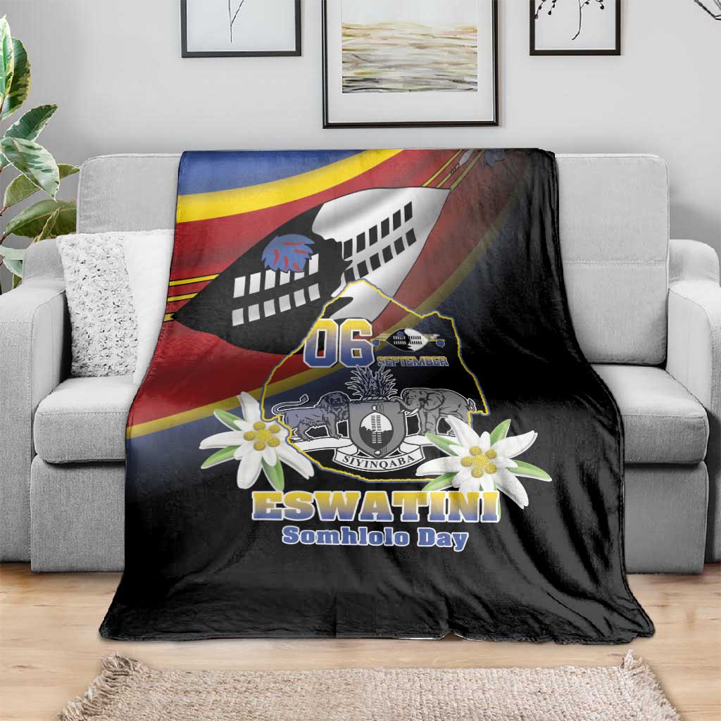 Eswatini Somhlolo Day Blanket Coat Of Arms With Map - African Pride