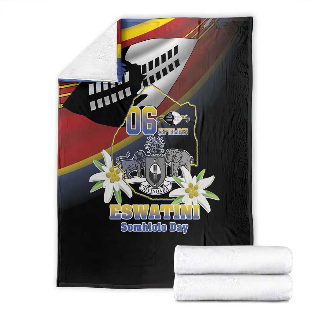 Eswatini Somhlolo Day Blanket Coat Of Arms With Map - African Pride