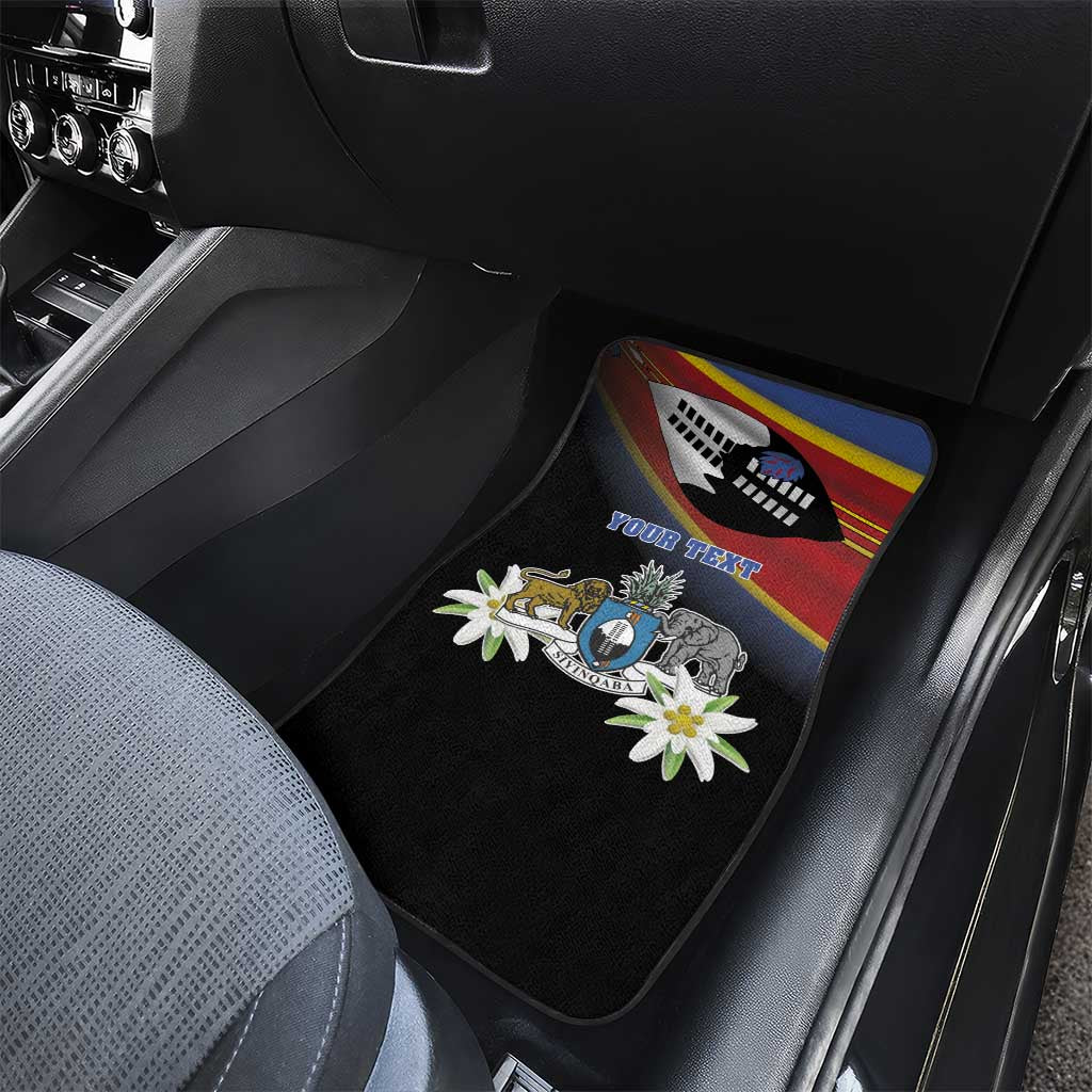Eswatini Somhlolo Day Car Mats Coat Of Arms With Map - African Pride