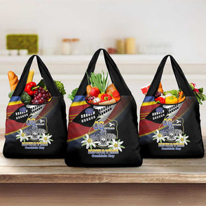 Eswatini Somhlolo Day Grocery Bag Coat Of Arms With Map - African Pride
