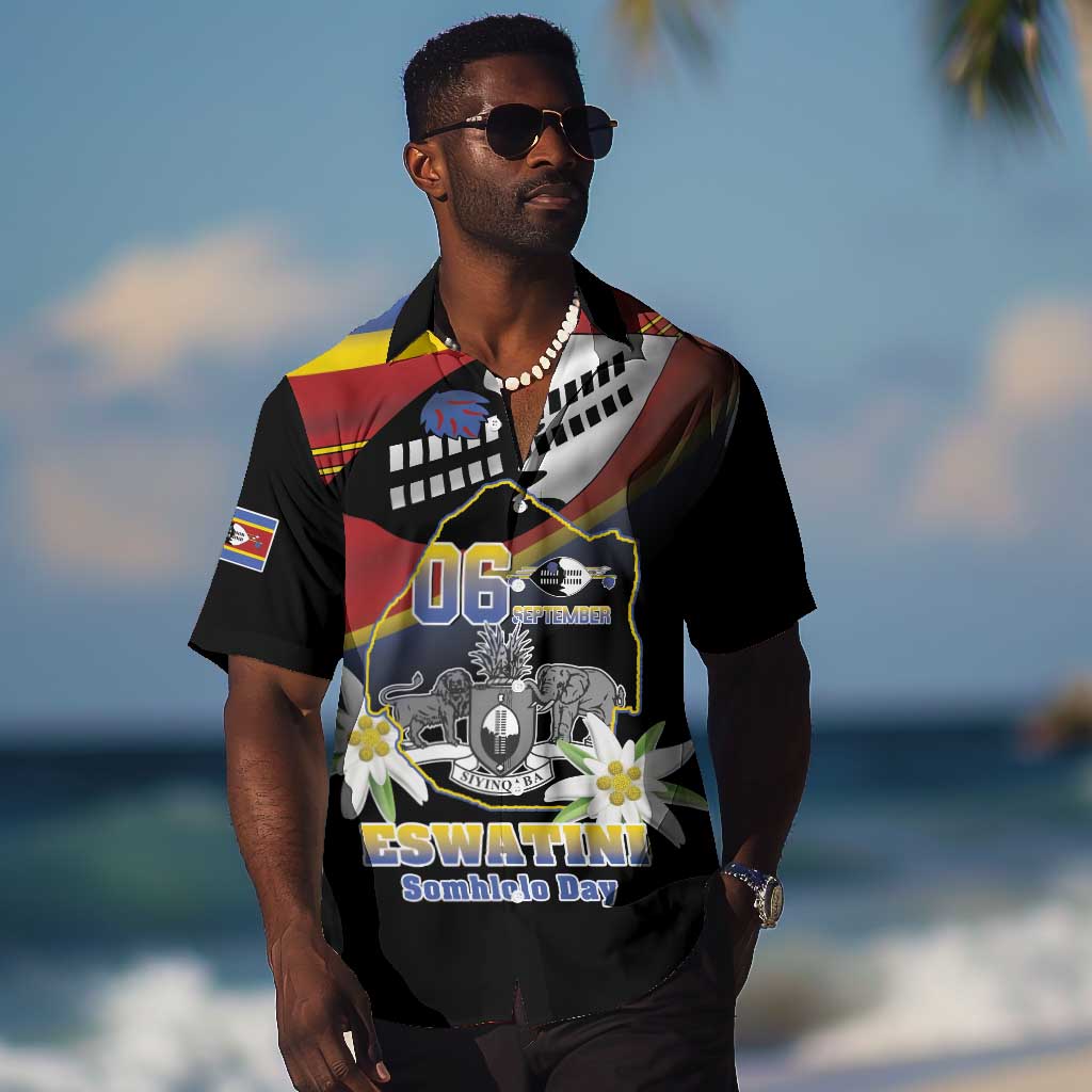 Personalized Eswatini Somhlolo Day Hawaiian Shirt Coat Of Arms With Map - African Pride