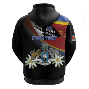 Personalized Eswatini Somhlolo Day Hoodie Coat Of Arms With Map - African Pride