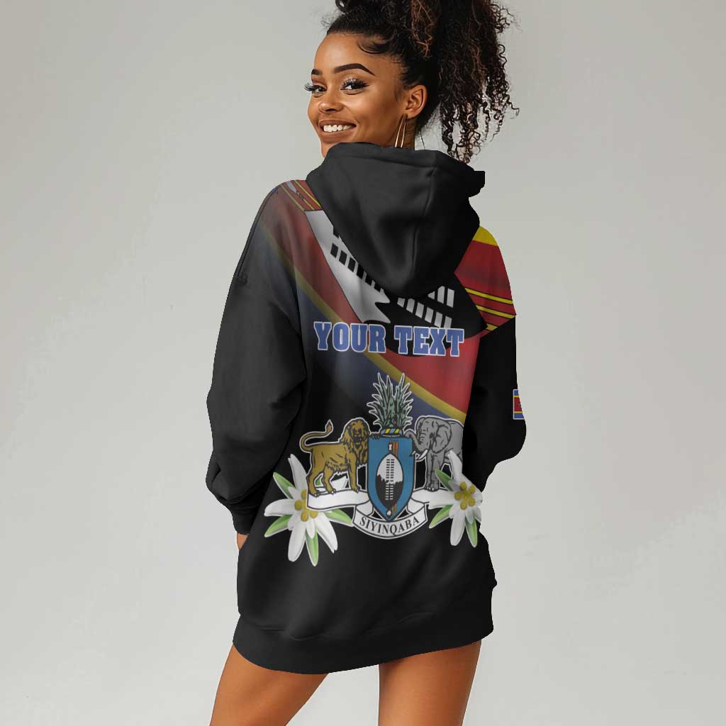 Personalized Eswatini Somhlolo Day Hoodie Dress Coat Of Arms With Map - African Pride