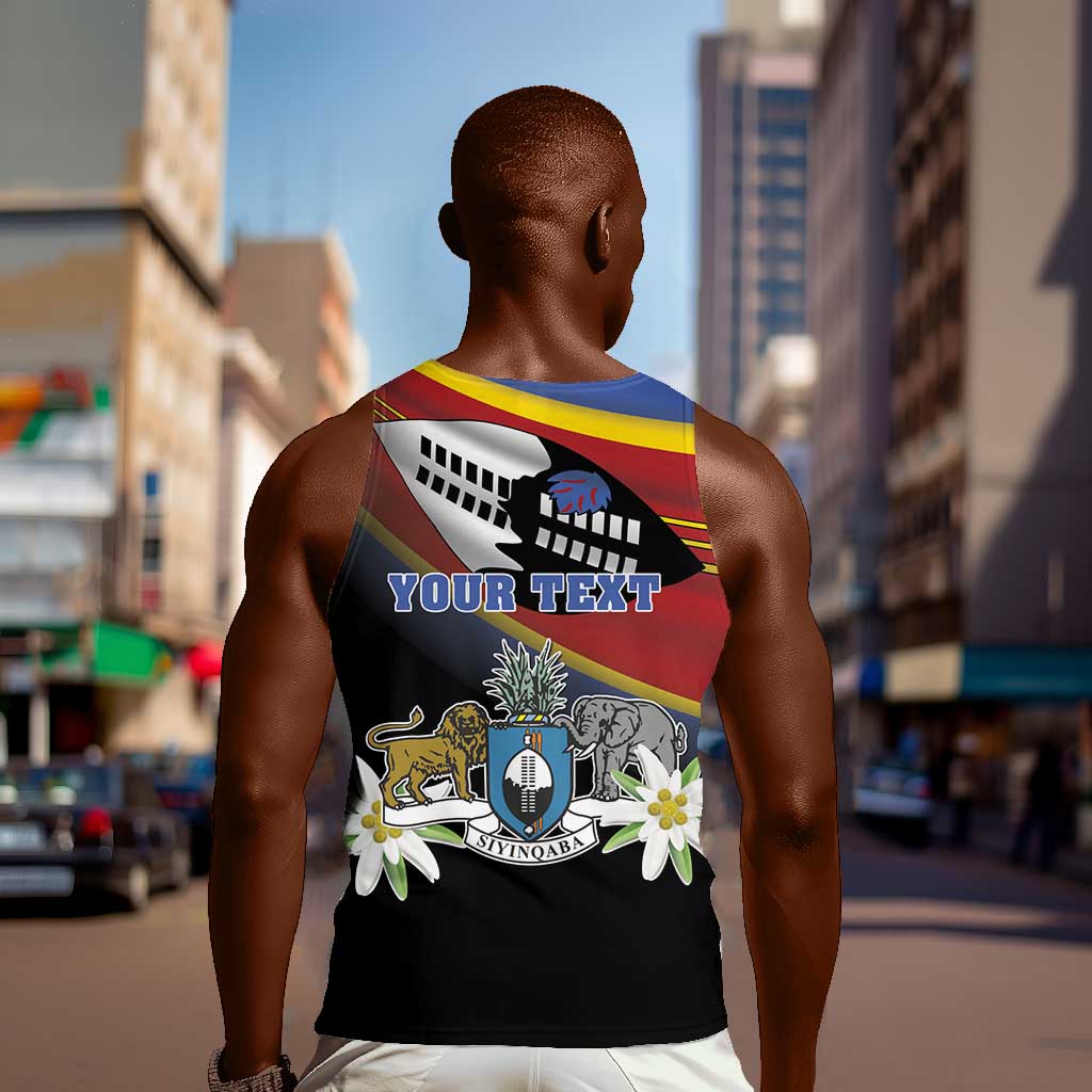 Personalized Eswatini Somhlolo Day Men Tank Top Coat Of Arms With Map - African Pride