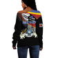 Personalized Eswatini Somhlolo Day Off Shoulder Sweater Coat Of Arms With Map - African Pride
