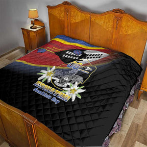 Eswatini Somhlolo Day Quilt Coat Of Arms With Map - African Pride
