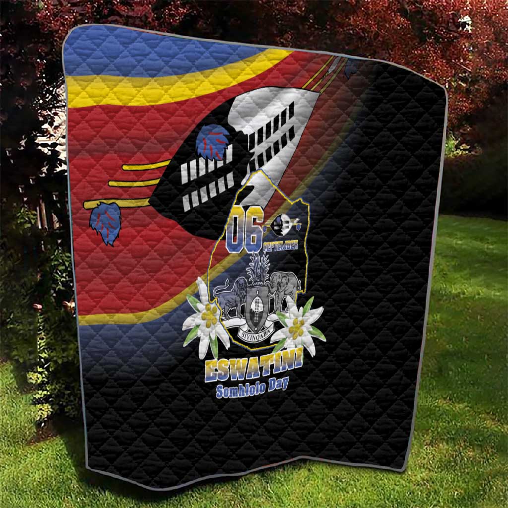 Eswatini Somhlolo Day Quilt Coat Of Arms With Map - African Pride
