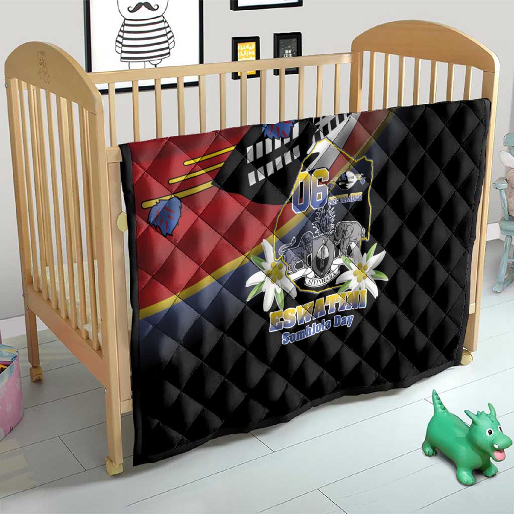 Eswatini Somhlolo Day Quilt Coat Of Arms With Map - African Pride