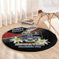 Eswatini Somhlolo Day Round Carpet Coat Of Arms With Map - African Pride
