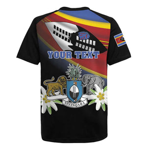 Personalized Eswatini Somhlolo Day Rugby Jersey Coat Of Arms With Map - African Pride