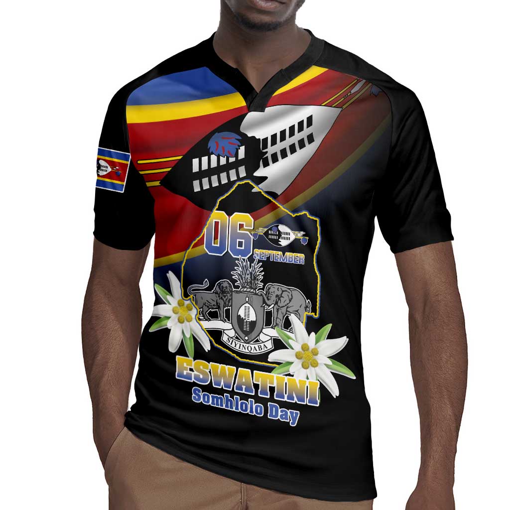 Personalized Eswatini Somhlolo Day Rugby Jersey Coat Of Arms With Map - African Pride