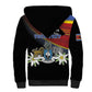 Personalized Eswatini Somhlolo Day Sherpa Hoodie Coat Of Arms With Map - African Pride