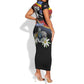 Personalized Eswatini Somhlolo Day Short Sleeve Bodycon Dress Coat Of Arms With Map - African Pride