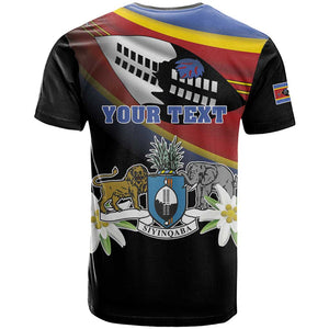 Personalized Eswatini Somhlolo Day T shirt Coat Of Arms With Map - African Pride