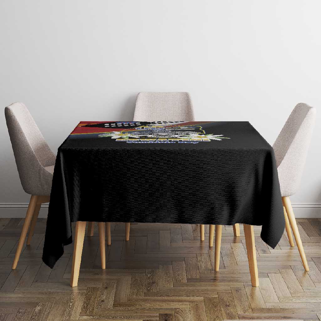 Eswatini Somhlolo Day Tablecloth Coat Of Arms With Map - African Pride