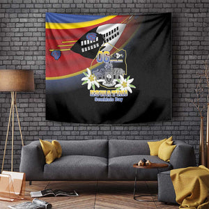 Eswatini Somhlolo Day Tapestry Coat Of Arms With Map - African Pride
