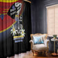 Eswatini Somhlolo Day Window Curtain Coat Of Arms With Map - African Pride