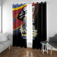Eswatini Somhlolo Day Window Curtain Coat Of Arms With Map - African Pride